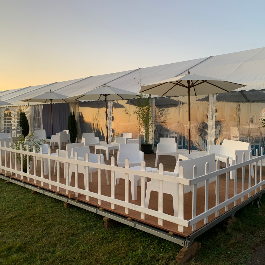LS-Événements - Barrière blanche en bois