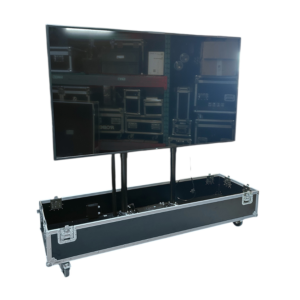 LS-Événements - Écran TV 75 pouces en flight case motorisé
